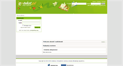 Desktop Screenshot of e-tekst.pl